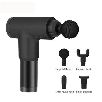 Massage Gun with 4 Changeable Heads - Black