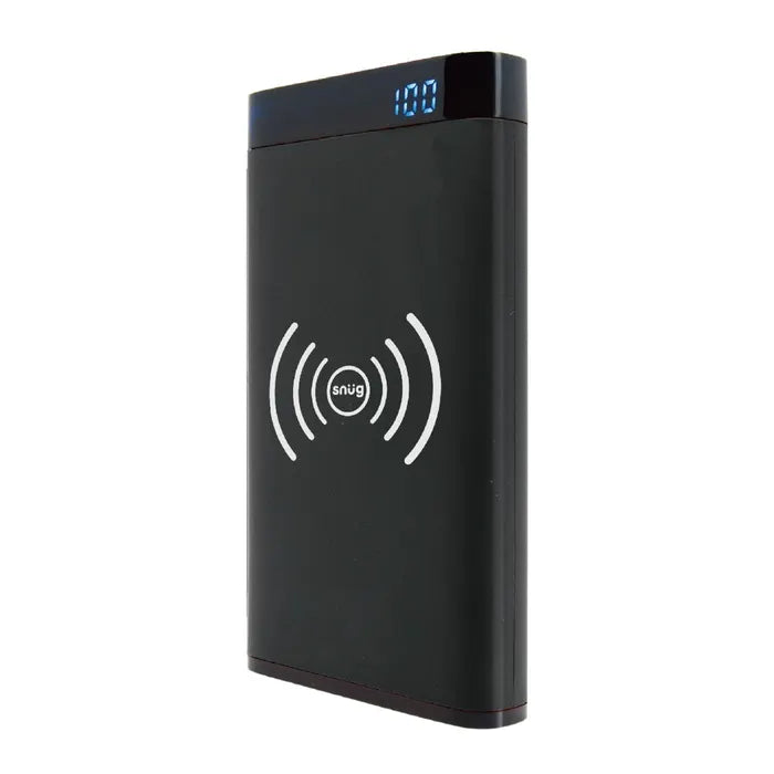 Snug 10 000mAh Qi Wireless LED Display Power Bank